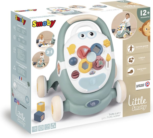 Lille Smoby 3 i 1 - gåvogn