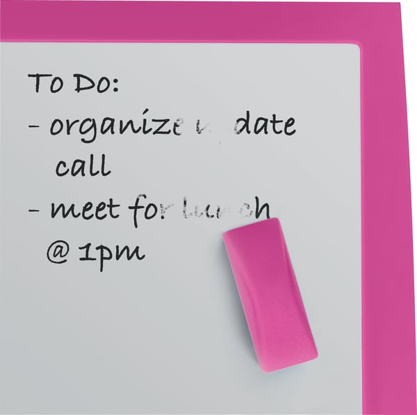 Nobo - magnetisk whiteboard, 58,5 x 43 cm, rosa ram