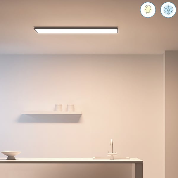 WiZ smart LED-panel, sort, 30 x 120 cm