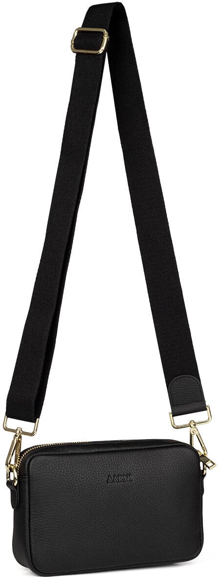 Aarni Crossbody Bag - skuldertaske, sort, gylden lynlås