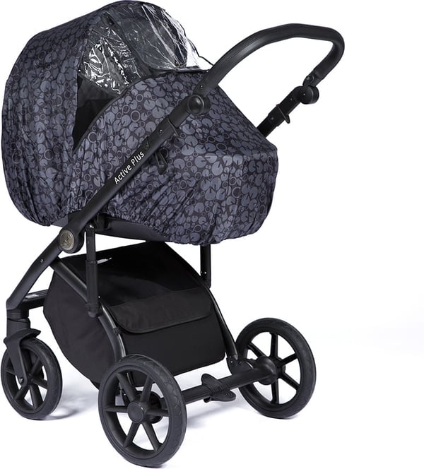 Nordbaby Universal -regnskydd till barnvagn, svart print
