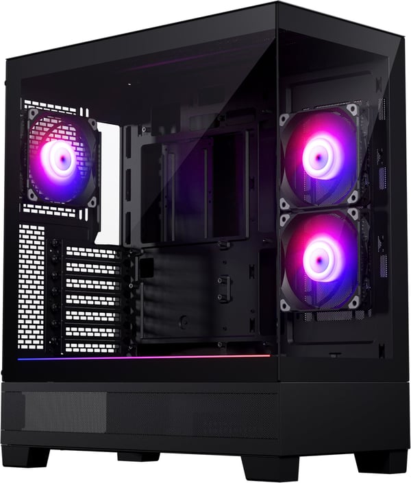 Phanteks XT View Mid Tower -ATX-chassi med fönster, svart