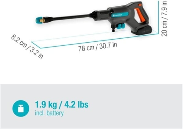 GARDENA AquaClean 24/18V P4A Premium mellemtryksrenser