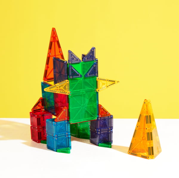 MAGNA-TILES & microMAGS Kombinationsmagnetkonstruktion set, 62 delar