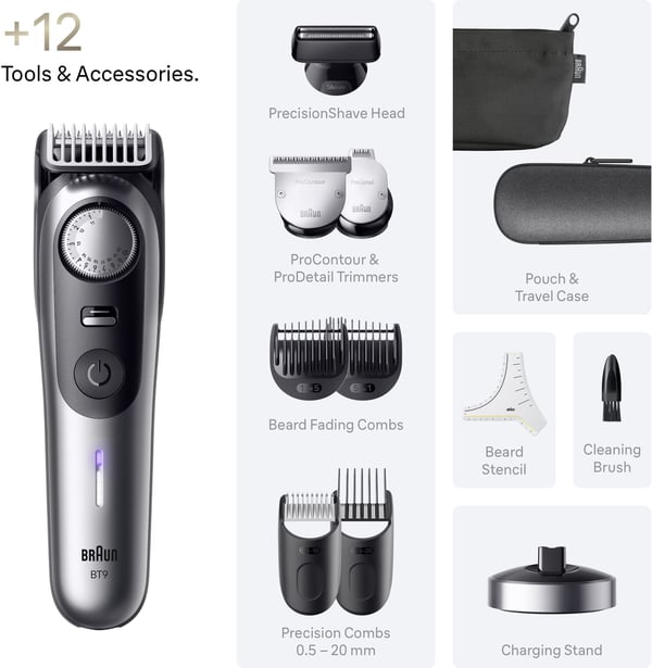 Braun Series 9 partatrimmeri, BT9560, Kromi