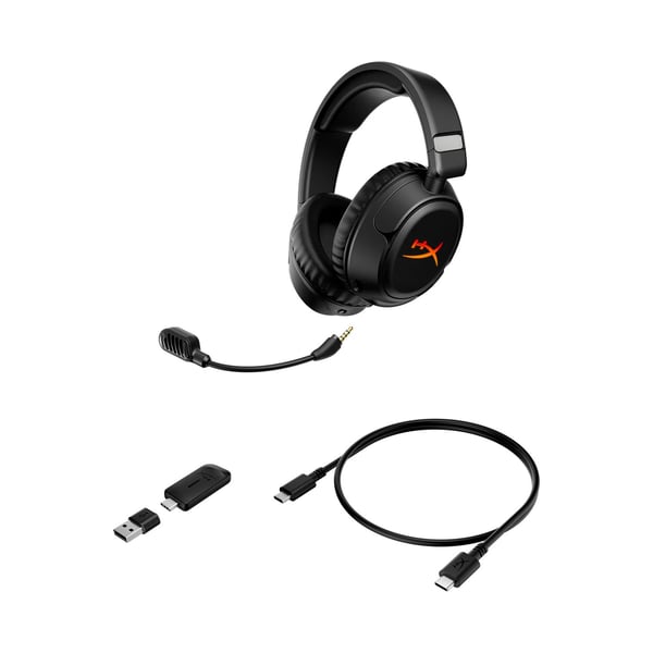 HyperX Flight 2 trådlösa spelhörlurar, svart