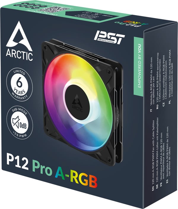 ARCTIC P12 Pro A-RGB fläkt, svart