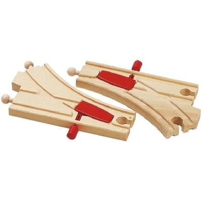 Brio World 33344 - Jernbanen -mekaniske skinner, 2 stk