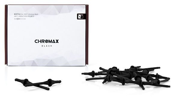 Noctua NA-SAV2 Chromax Anti Vibrations Mounts monteringskit til ventilatorer, sort