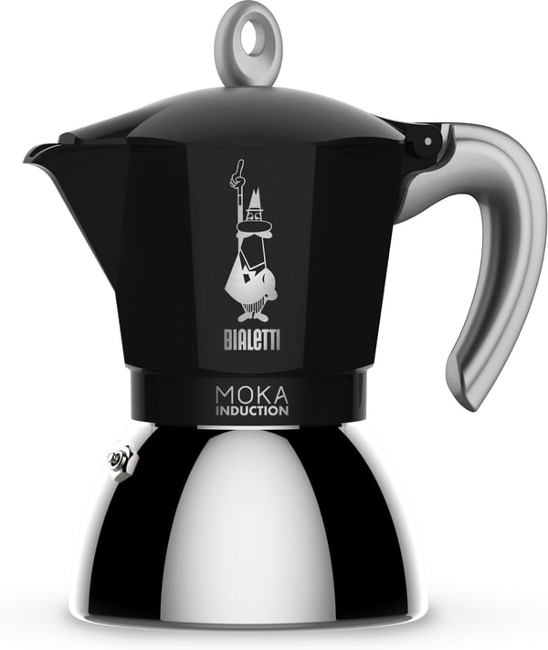 Bialetti Moka Induktion Sort 6 -kaffekande, 6 kopper