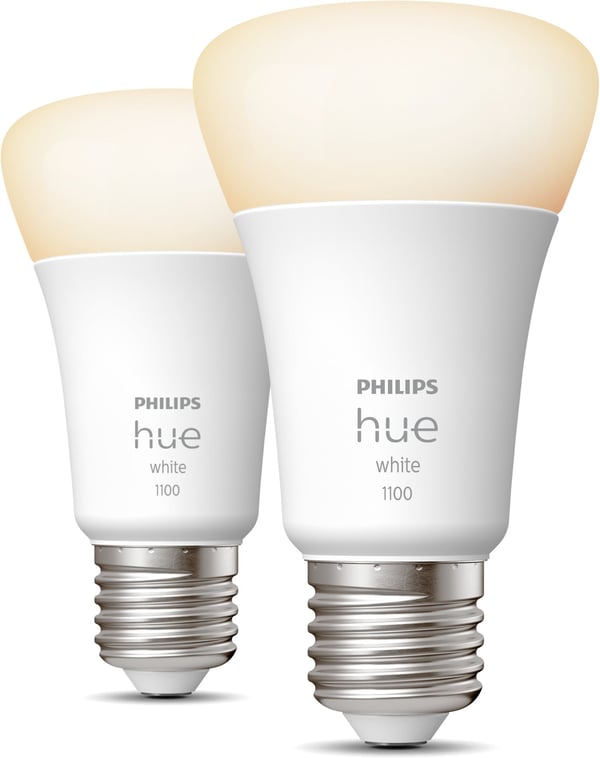 Philips Hue -smartlampa multipack, White, E27, 1100 lm, 2-PACK