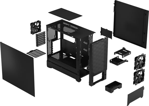 Fractal Design Pop Air Svart Solid ATX-chassi, svart