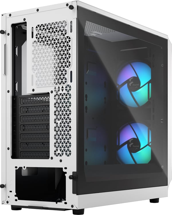 Fractal Design Focus 2 RGB Hvid TG Transparent ATX-kabinet med vindue, hvid