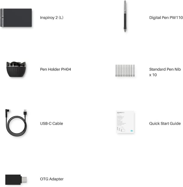 Huion Inspiroy 2 L H1061P ritplatta