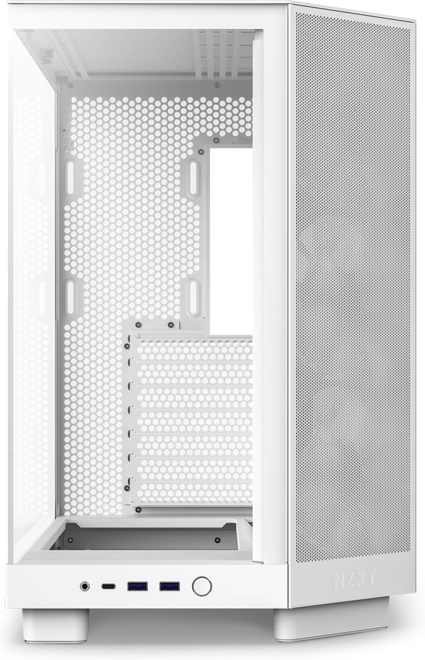 NZXT H6 Flow RGB ATX-kabinet med panoramavindue, hvid