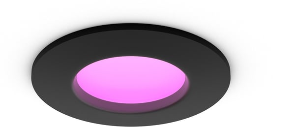 Philips Hue Slim Recessed Light S - indbygget spotlights, 90 mm, sort