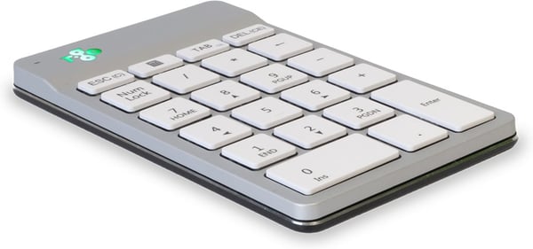 R-Go Numpad Break -sifferblock, trådlös, vit
