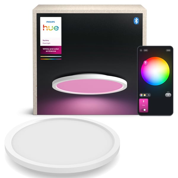 Philips Hue Surimu fullfärgad taklampa 40W, 2000-6500K, 2850 lm, rund, vit