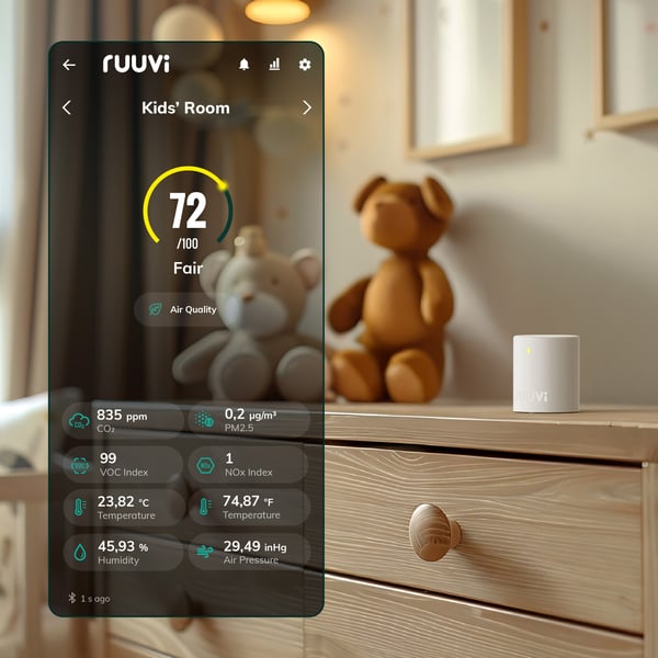 Ruuvi Air luftkvalitetsmätare