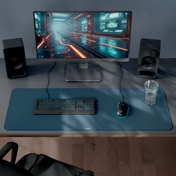 Leitz gamingmusmatta, 100 x 40 cm, mörkgrå