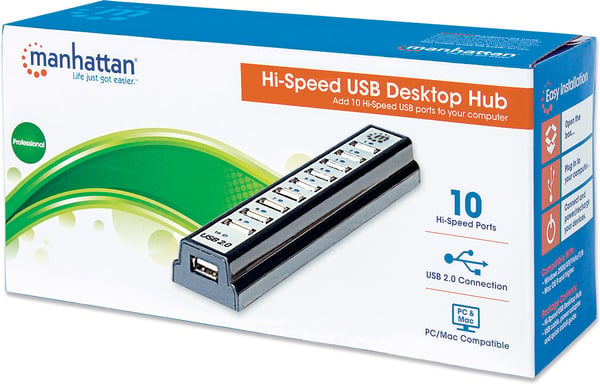 Manhattan HiSpeed USB Desktop Hub 10port USB hub