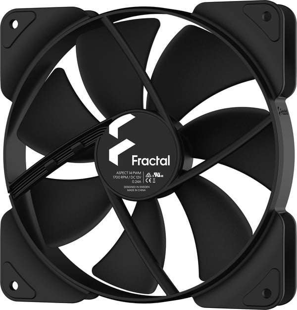 Fractal Design Aspect 14 PWM-fläkt, 140 mm, svart