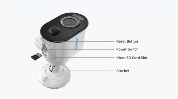 Reolink Argus 3 Pro, 5 MP overvågningskamera til indendørs og udendørs brug, hvid