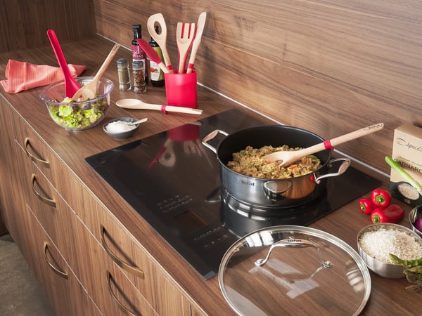 Tefal Ingenio Wood -risottoske 32,5 cm, træ/silikone