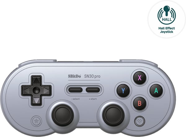 8BitDo SN30 Pro - Hall Edition - trådløs spilkontrol, grå, Switch / PC / Android