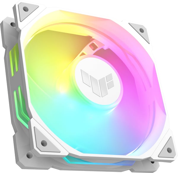 Asus TUF Gaming TR 120 ARGB Reverse PWM-blæser, 120 mm, hvid