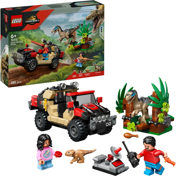 LEGO Jurassic World 76972 Raptorn och flykten med terrängfordon