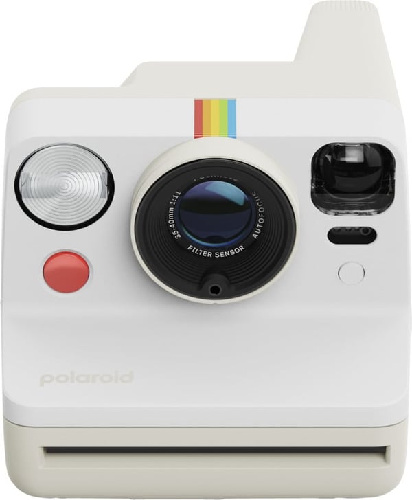 Polaroid Now Gen 3 direktkamera och färgfilm, 8 bilder, Pebble White