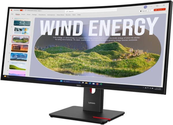 Lenovo ThinkVision T34WD-40 34" böjd skärm med dockningsstation
