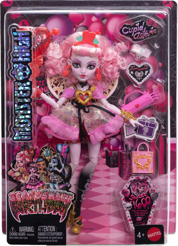 Monster High Scary Sweet Birthday Docka, Cupid Monster High Scary Sweet Birthday Docka, Cupid