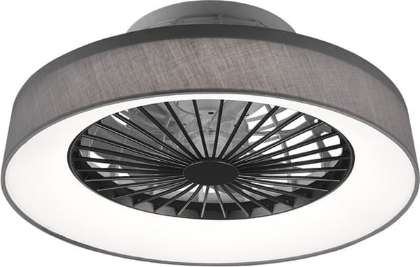 Trio Farsund - LED-ventilatorbelysning 47 cm, 30 W, grå
