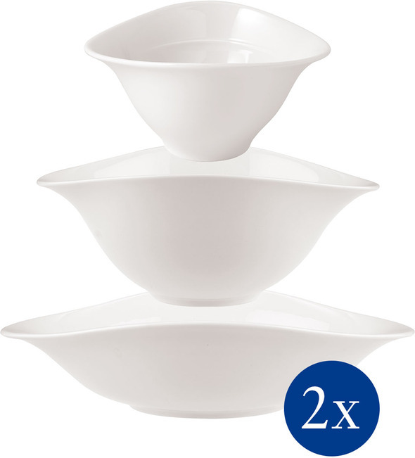 Villeroy & Boch Vapiano trio skål-sæt, 6-delt, hvid
