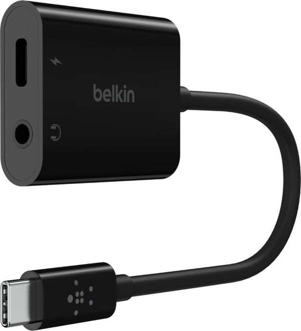 Belkin RockStar 3.5 mm Audio + USB-C Charge -lydadapter