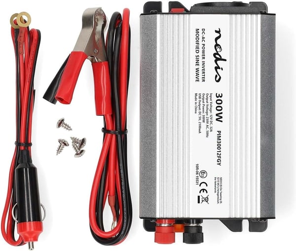 Nedis PIM30012FGY inverter, 12 V, 300 W, modificeret sinusbølge