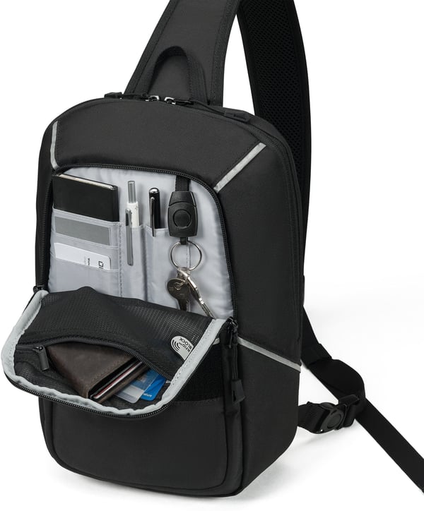 Dicota Sling Bag Reflective -axelväska, svart