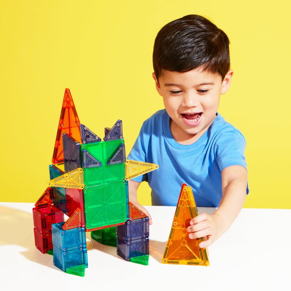 MAGNA-TILES & microMAGS Kombinationsmagnetkonstruktion set, 62 delar