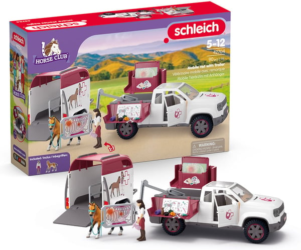 Schleich Horse Club 42704 Rörlig veterinär med släp