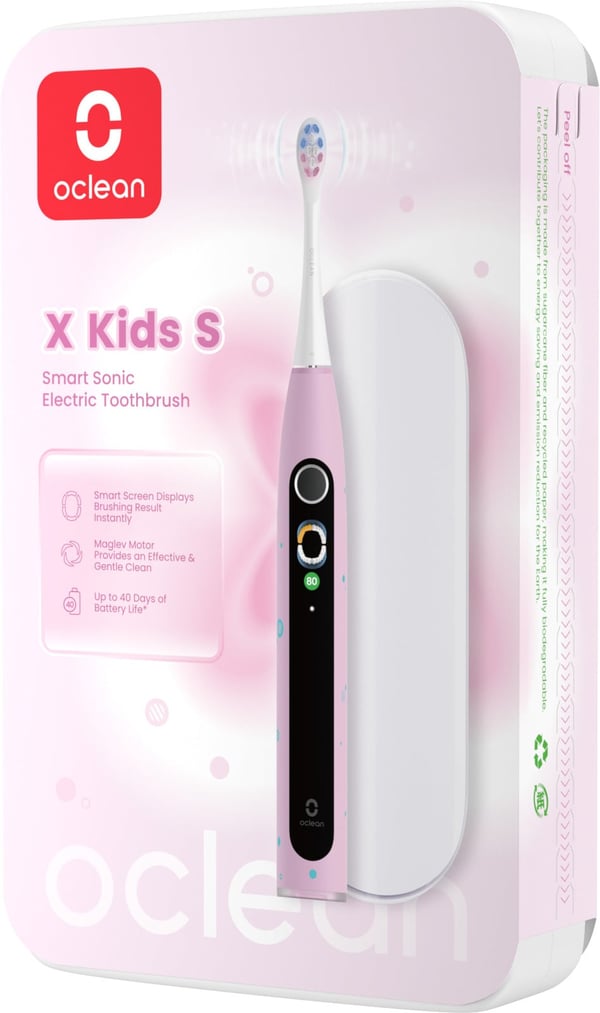 Oclean X Kids S elektrisk tandborste, rosa