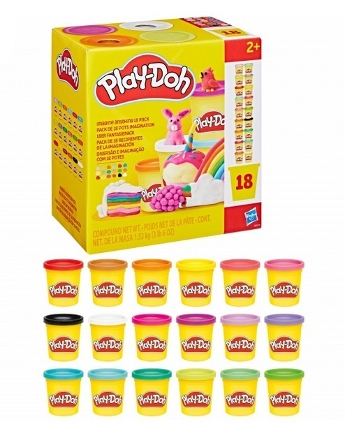PLAY-DOH Fantasi modellervaxset, 18 burkar