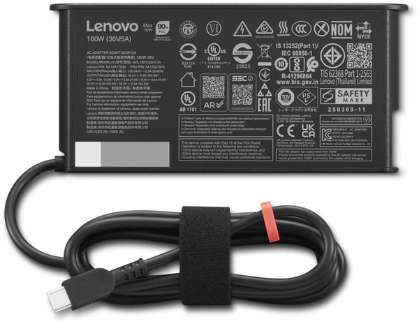 ThinkPad Mobil Arbetsstation 180W USB-C GaN Slim AC strömförsörjning