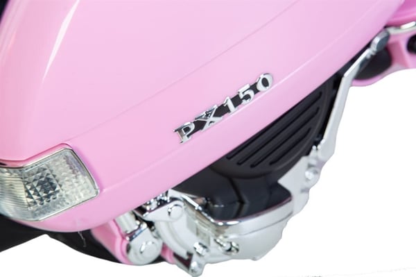 Vespa PX150 12V -elektrisk knallert, lyserød