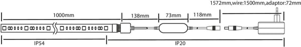 Airam SmartHome Strip - LED-strip 1 m, 12 V, RGBW