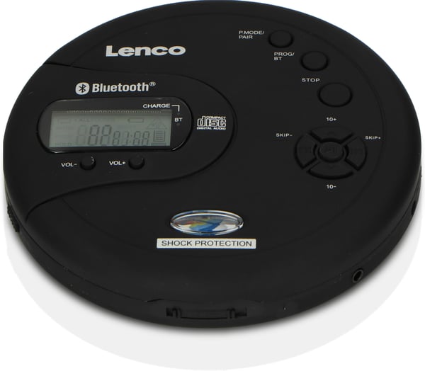 Lenco CD-300 -bärbar CD/MP3-spelare, svart
