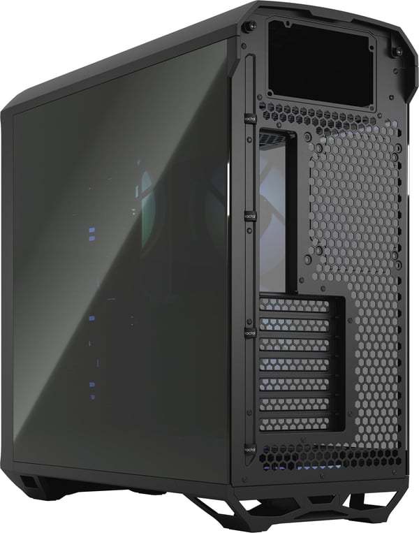 Fractal Design Torrent Svart RGB TG Lätt Tint E-ATX-chassi med fönster, svart