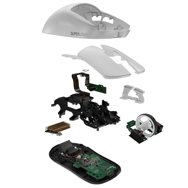 Logitech G Pro X Superlight 2 -spelhör mus, vit