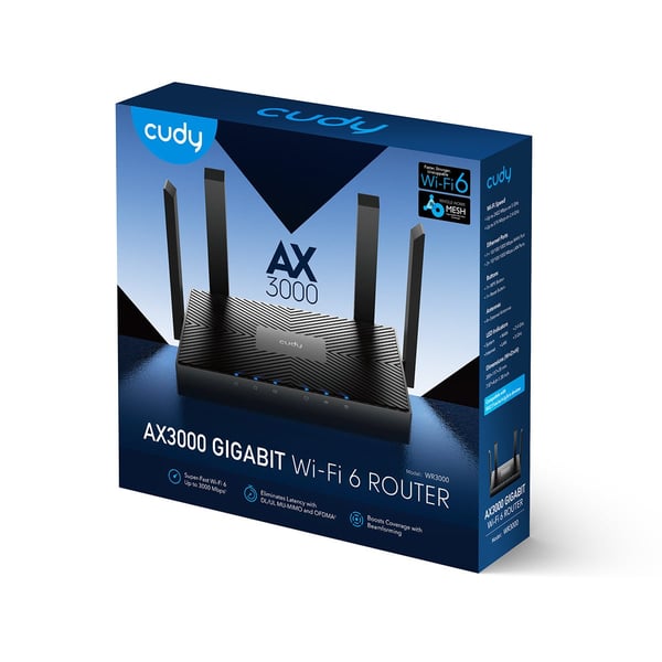 Cudy WR3000 Dual Band -WiFi 6 Mesh-router